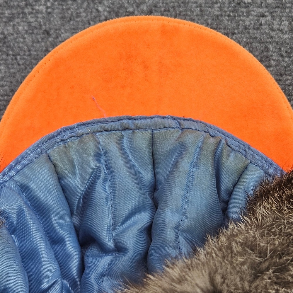 Mad Bomber Blaze Orange‎ Trapper Hat Size M Faux Fur Ear Flap Hunting Outdoor - Picture 7 of 9